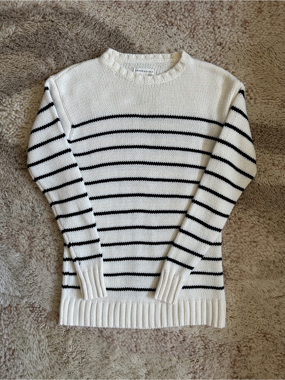Aeropostale Striped Slim Sweater XS